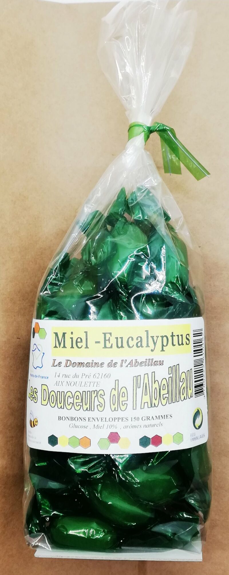 Bonbons enveloppés miel-eucalyptus 150 gr - Saveurs de nos Terroirs