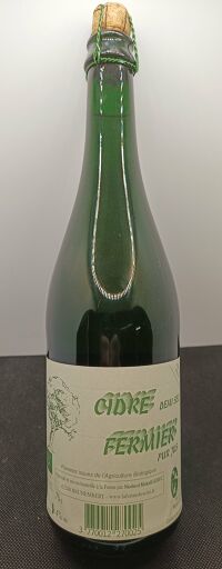 Cidre Fermier Demi sec  Bio 75cl