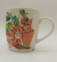 Mug blanc en faïence 'chat'