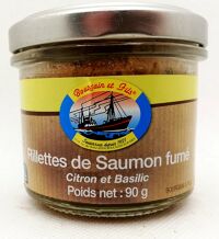 Rillettes de Saumon Fumé Citron et Basilic 90Gr