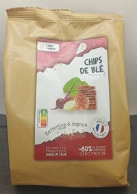Chips de blé Betterave et oignon 90gr