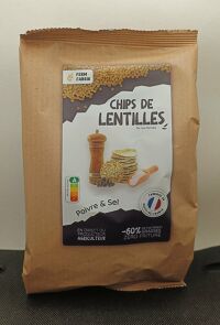 Chips de lentilles poivres et sel 75gr