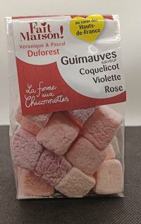 Guimauves coquelicot, violette et rose 100g 