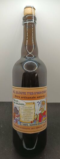 Hé biloute Ambrée 75cl 8.5%Alc/Vol
