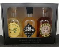 Coffret trio 3 liqueurs p'tit calva arrangés 20 cl citron ptit planteur poire&vanille