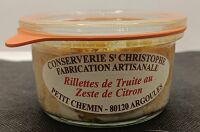 Rillettes de truites au Zeste de citron 100gr Argoules 