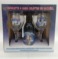 Coffret Noël La Choulette 4x33cl+2 verres