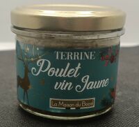 Terrine poulet vin jaune 90g bocal