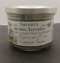 Rillettes poulet citron basilic 200g Cs