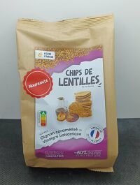 Chips de Lentilles oignons Caramélisé au Vinaigre Balsamique 75g 