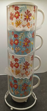 Set 4mugs en colonne "Leonore"