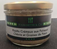 Risotto Crémeux Poireaux chèvre et Graines de Pavot