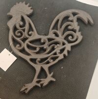 Dessous de plat en fonte coq 22.5x23.5